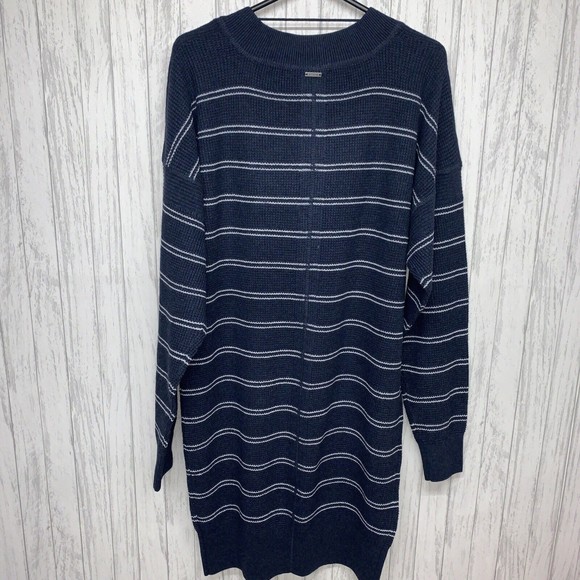 Womens Size M Prana Milani Henley Striped Sweater Dress Navy NWT - Picture 6 of 6